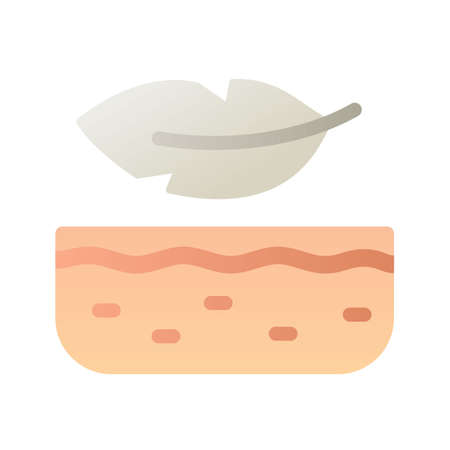 soft skin sensitive sensitivity dermatology care single isolated icon with smooth style vector illustrationのイラスト素材