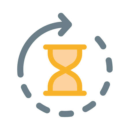 anti aging hourglass waiting slow time single isolated icon with flat style vector illustration