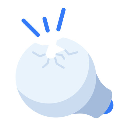 broken lamp empty state single isolated icon with flat style vectorのイラスト素材