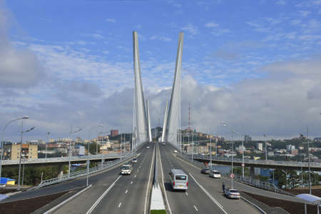 Vladivostok,  Primorski  edge, New bridge through a bay the 
