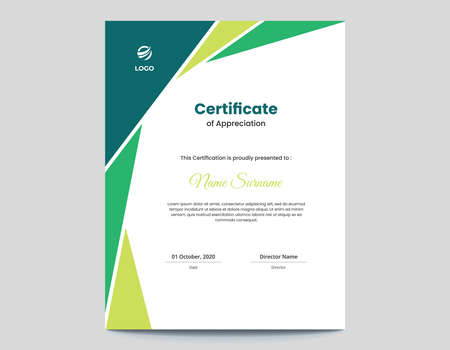 - Vertical colored green geometric shapes certificate design
- Letter Size 8.5x11 with .125 Bleedのイラスト素材