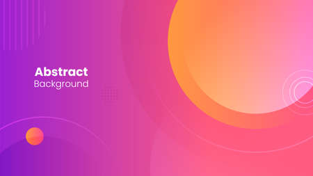 Abstract Colored Pink, Purple and Orange Circles Shapes Backgroundのイラスト素材