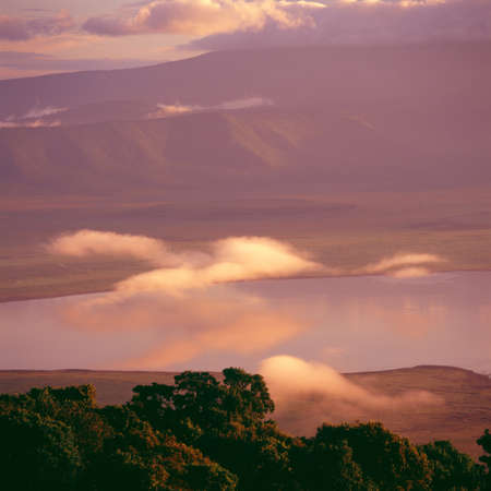 landscape of ngoro ngoro in tanzaniaの写真素材