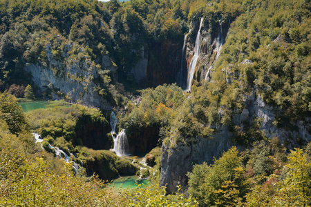 The Great Waterfall in Croatiaの写真素材