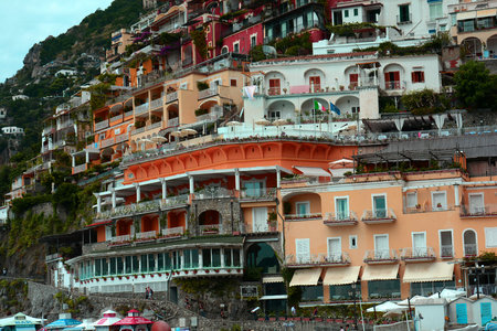 Positano, a wonderful sunset resortのeditorial素材