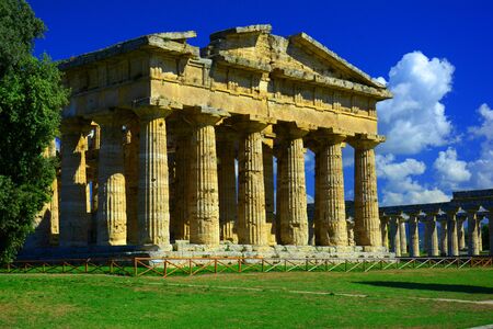 The wonderful Paestum temple in Italyの写真素材