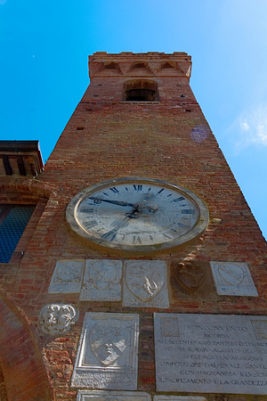 Buonconvento, a pretty hamlet near Sienaの写真素材