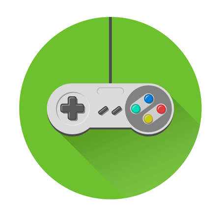 Vintage joystick joypad videogame controller iconのイラスト素材