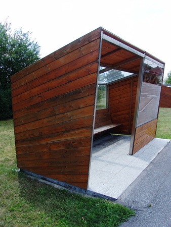waiting box for weatherproof shelterの写真素材