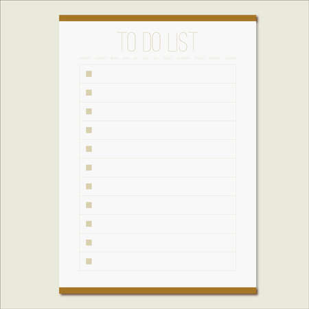 Boho simple minimal planner to do list templateのイラスト素材