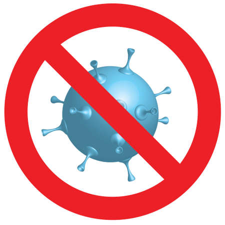 Stop virus 3d illustration iconの写真素材
