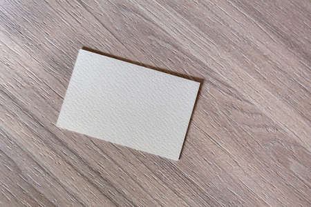 Blank business card on the tableの写真素材