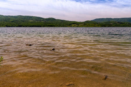 View of the Bilancino lake in Mugello in Tuscany - Italyの写真素材