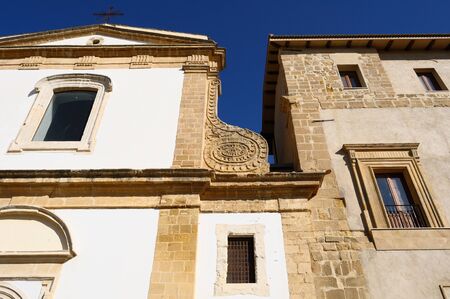 Santa Flavia church with convent in Caltanissetta  Sicily, Italyの写真素材
