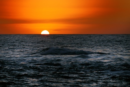 Sea sunsetの写真素材