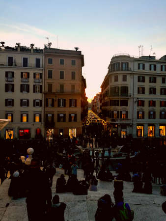 Piazza di Spagna, Romeのeditorial素材