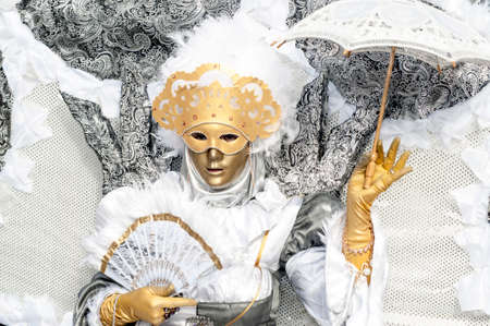 Venice, Italy - February 6, 2018 - The Carnival of Venice is an annual festival held in Venice, Italy. The Carnival ends with the Christian celebration of Lent, Tuesday, Tuesday (Tuesday, November 1, 2010) (Grated or Mardi Gras), the day before Ash Wednesのeditorial素材