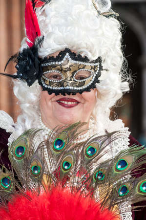 Venice, Italy - February 6, 2018 - The Carnival of Venice is an annual festival held in Venice, Italy. The Carnival ends with the Christian celebration of Lent, Tuesday, Tuesday (Tuesday, November 1, 2010) (Grated or Mardi Gras), the day before Ash Wednesのeditorial素材