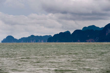 Panoramic view of Pang Nga Bay, Thailand, Asiaの写真素材