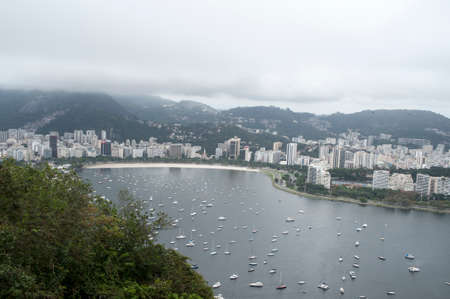 Panoramic view of Rio de Janeiro with playa Vermelhaのeditorial素材