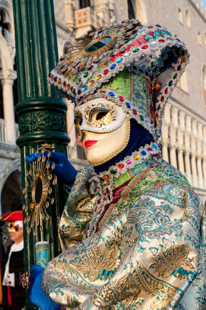 VENICE, ITALY - Febrary 18 2020: The masks of the Venice carnival 2020のeditorial素材