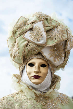 VENICE, ITALY - Febrary 19 2020: The masks of the Venice carnival 2020のeditorial素材