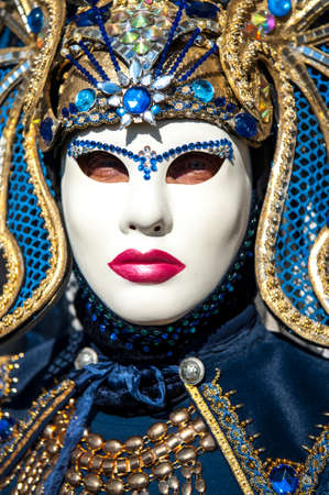 VENICE, ITALY - Febrary 20 2020: The masks of the Venice carnival 2020のeditorial素材