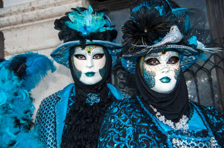 VENICE, ITALY - Febrary 21 2020: The masks of the Venice carnival 2020のeditorial素材
