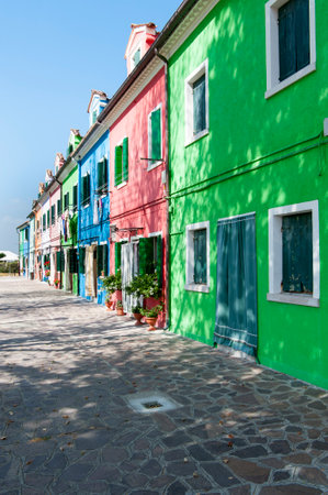 The colorful houses of Burano (Venice)のeditorial素材