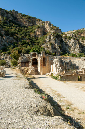 Demre, Turkey - September 23 2023 - The ruins of the ancient Hellenic city of Myraのeditorial素材
