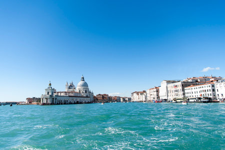 Basilica of Santa Maria della Salute in Venice, Italyの写真素材