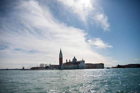 View of San Giorgio Maggiore in Venice, Italyの写真素材