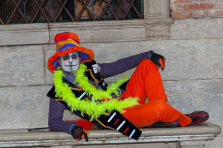 VENICE, ITALY - Febrary 13 2026: The masks of the Venice carnival 2026