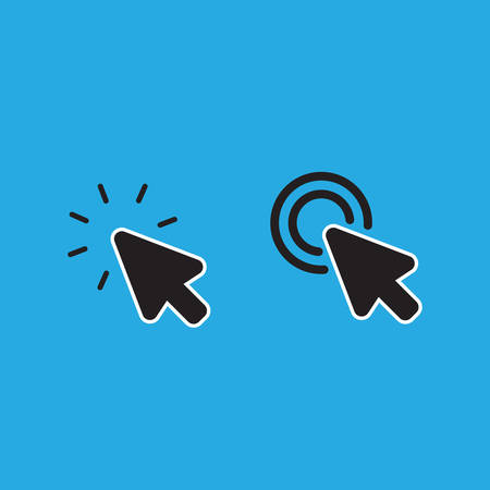 Arrow pointer isolated icon set, cursor symbols のイラスト素材