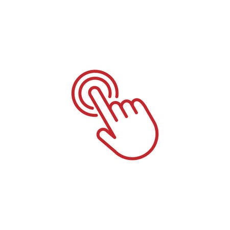 Clicking hand pointer iconのイラスト素材