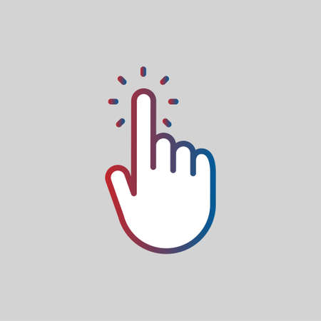 Hand click iconのイラスト素材