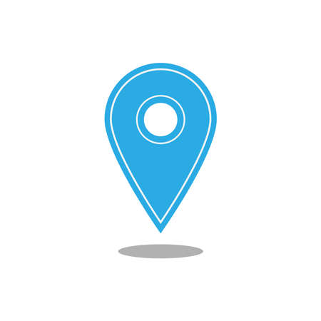 Blue map pin icon, gps markerのイラスト素材