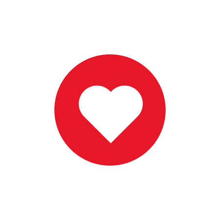 Heart icon, social media emoji reaction, symbol of loveのイラスト素材