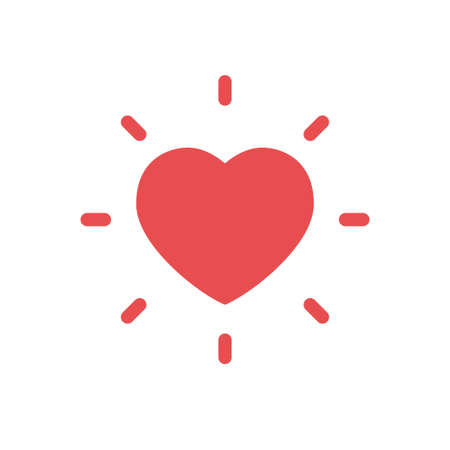 Shining heart, love symbol, valentine's dayのイラスト素材