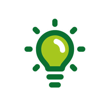 Eco Light Bulb icon vector, idea signのイラスト素材