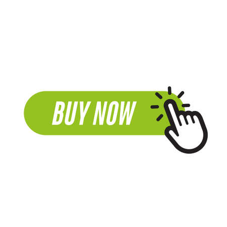 Buy now button with hand clickのイラスト素材