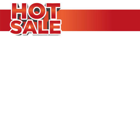 Hot sale in 3d yellow and red typography, element design for special offer bannerのイラスト素材