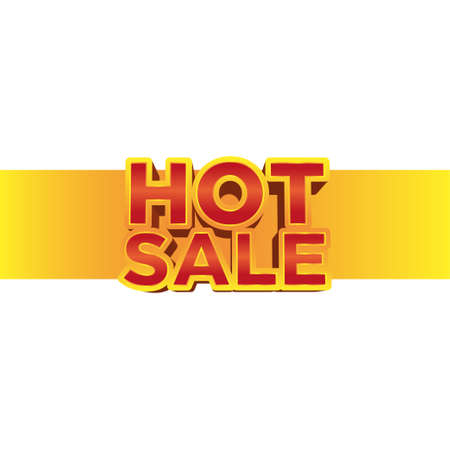 Hot sale logo, 3d text illustration, isolated vectorのイラスト素材