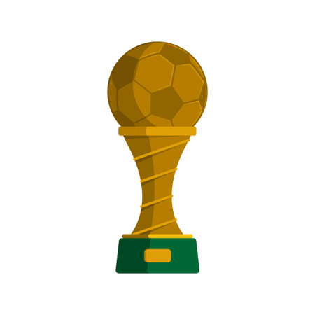 Football soccer golden trophyのイラスト素材
