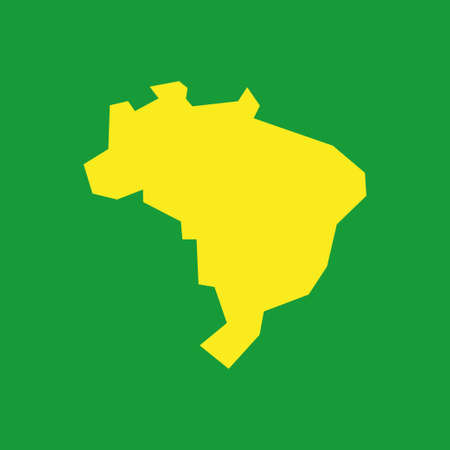 Map of Brazil flat vectorのイラスト素材