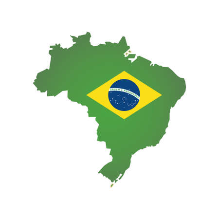 Map of Brasilのイラスト素材