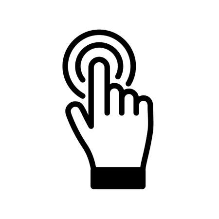 Hand click vector iconのイラスト素材