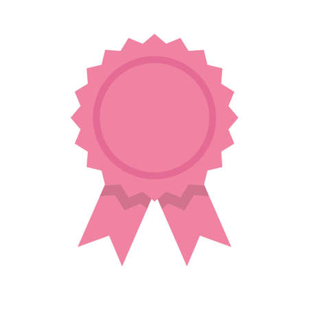 Medal ribbon badge, vector iconのイラスト素材
