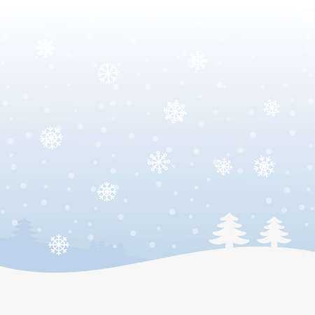 Snow landscape background. Merry Christmas greeting card.のイラスト素材