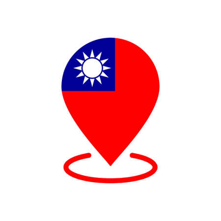 Location icon with taiwan flagのイラスト素材